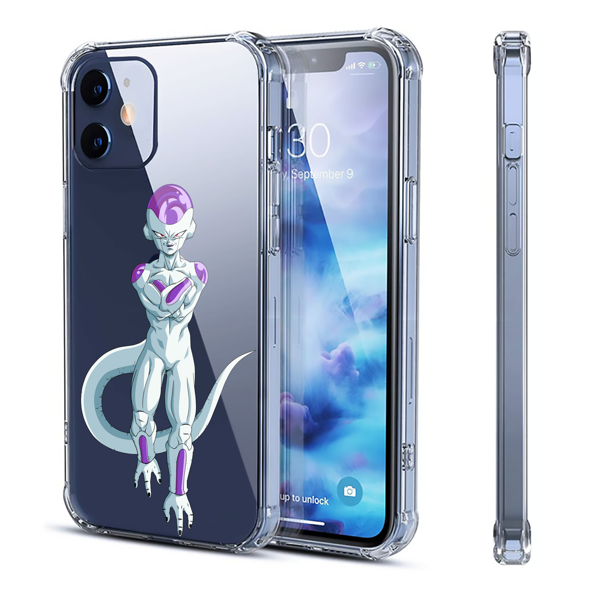 （画像用） ドラゴンボール フリーザ DRAGON BALL Frieza 【iPhone 12シリーズ対応】透明スマホケース（クリアソフトケース）